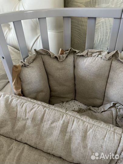 Бортики и одеяло в детскую кроватку rudiks