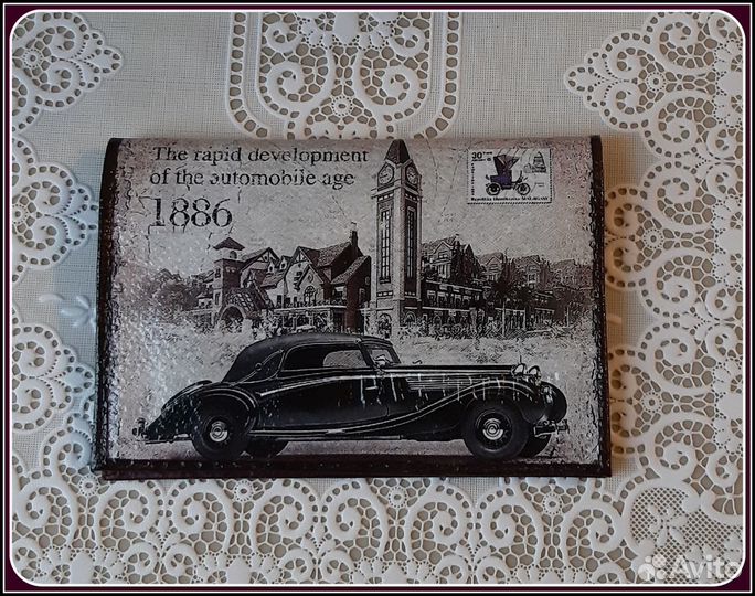 Обложка на паспорт натуральная кожа