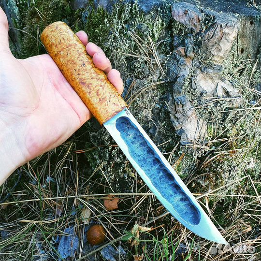 Якутский нож сталь кованая