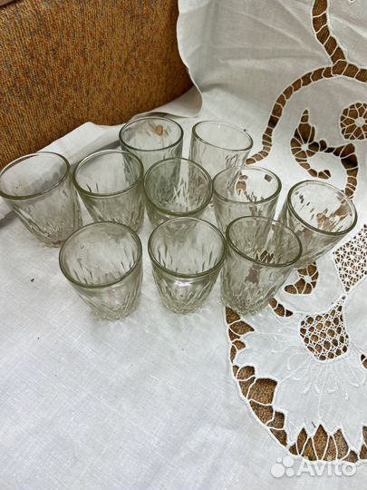 Стеклянные рюмки СССР, 10 шт