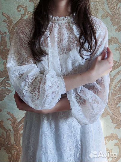 Винтажное платье свадебное ретро 19 века