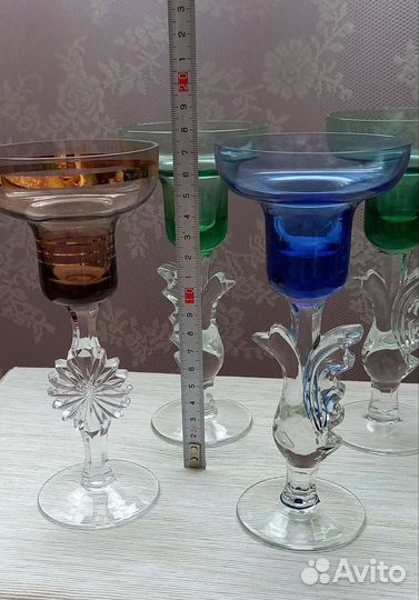 Подсвечники цветной хрусталь СССР
