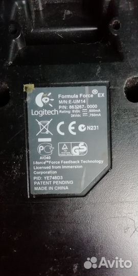 Игровой руль logitech formula force ex