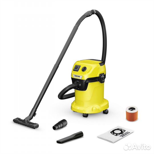 Строительный пылесос Karcher WD 3 P с розеткой