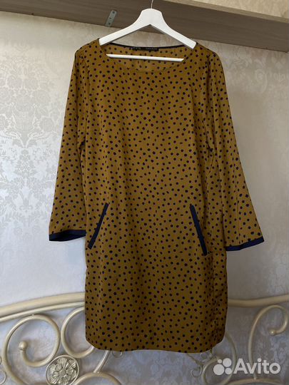 Платье горчичное M-L