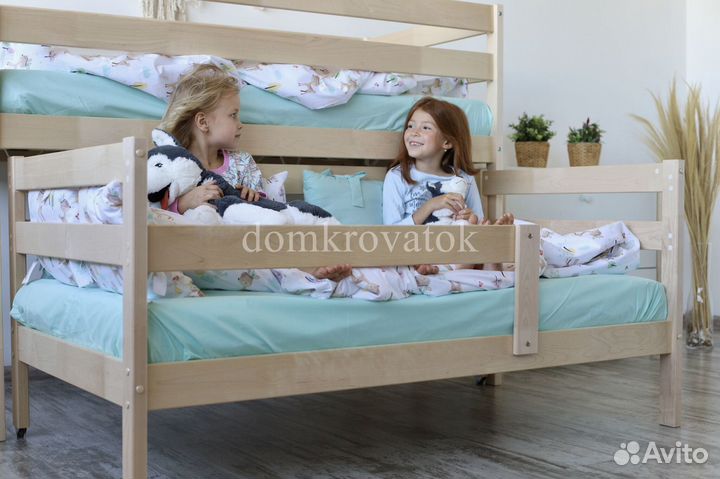Детская двухъярусная выкатная кровать