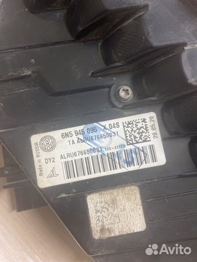 6n5945095 Фонарь задний левый Volkswagen Polo