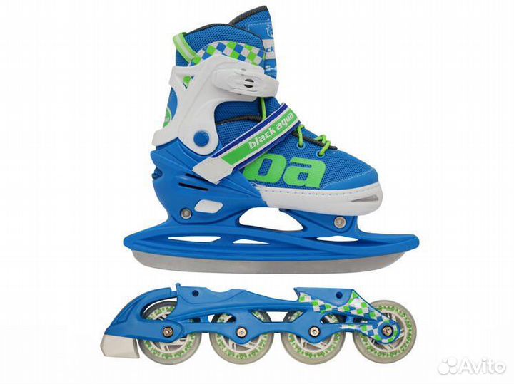 Коньки ролики 2 в 1 раздвижные 39-42