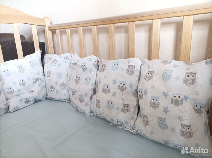 Бортики в детскую кроватку 12 шт