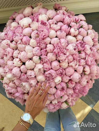 Пионы розы букет цветы