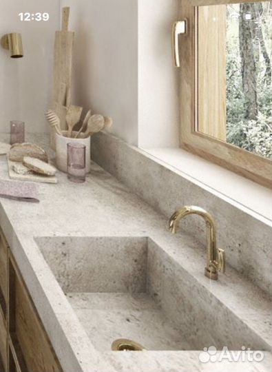 Столешница из искусственного камня (акрил, кварц)