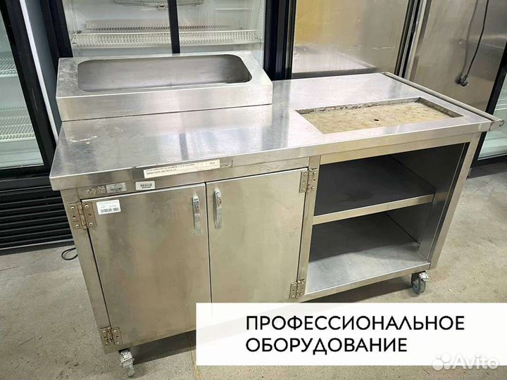 Стол ozti с саладеттой, на колесах с направляющими