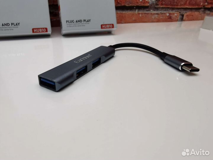 Хаб USB-C Earldom ET-HUB10 2xUSB 3.0