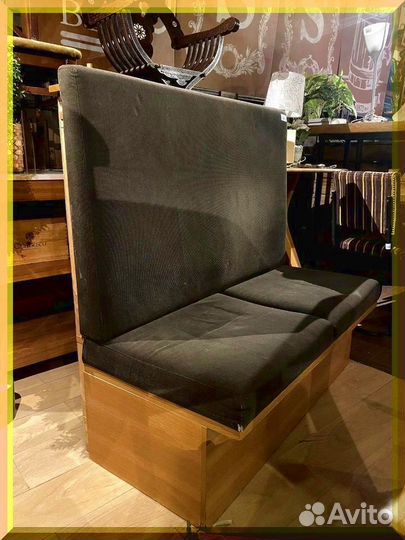 Диван серый без подлокотников