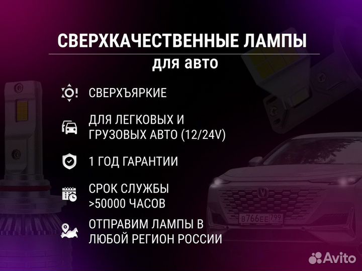 Cветодиодные LED лампы / Автосвет / H3 и др