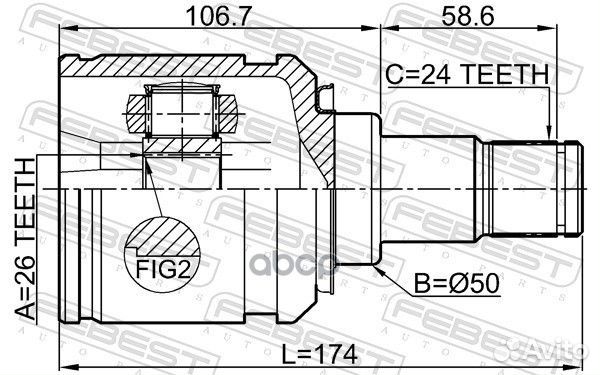 0111-AGV10LH ШРУС внутренний правый к-кт Toyot