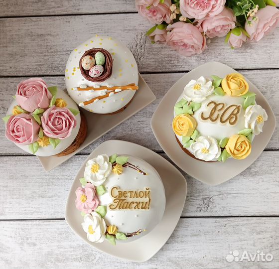 Куличи, пасхальный барашек, творожная пасха, торты