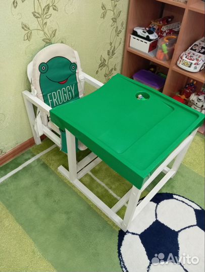 Стульчик для кормления, трансформер, деревянный