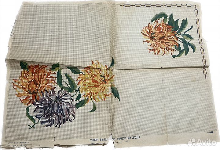 Узор вышивки крестом, антик