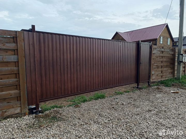 Откатные ворота для дома