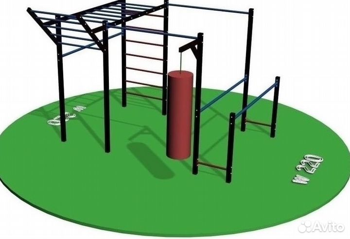 Спортивная площадка турник брусья боксерская груша