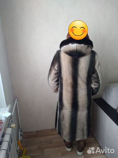Шуба мутоновая с капюшоном 48 50