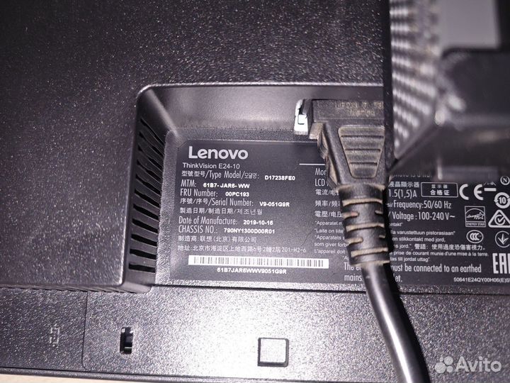 Монитор lenovo thinkvision