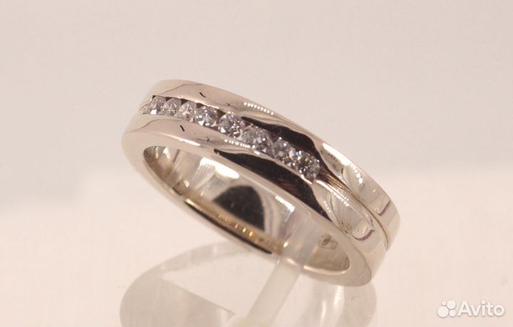 Золотое кольцо с бриллиантами Ф 1.5 мм