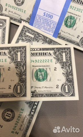 Банкнота 1 доллор (пресс,новые по номерам)