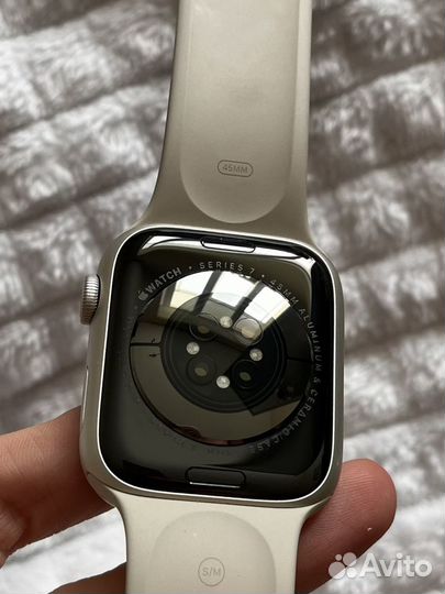 Часы apple watch 7 45 mm starlight