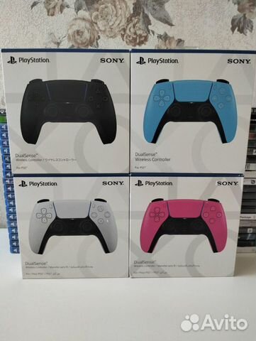 Новый Геймпад Dualsense PS5 White Black Blue Pink