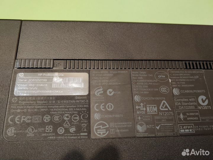 Ноутбук hp probook 4520s