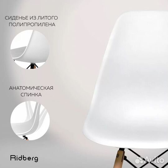 Новый стул Ridberg Style DSW eames белый