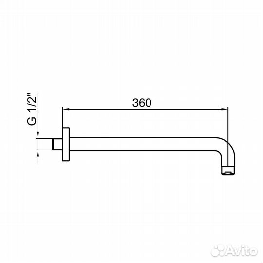 Кронштейн для верхнего душа Webert AC1022345