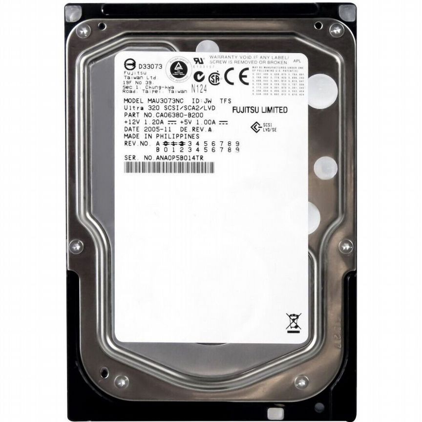 [MAU3073NC] Жесткий Диск Fujitsu 73gb Scsi 3.5 Mau3073nc