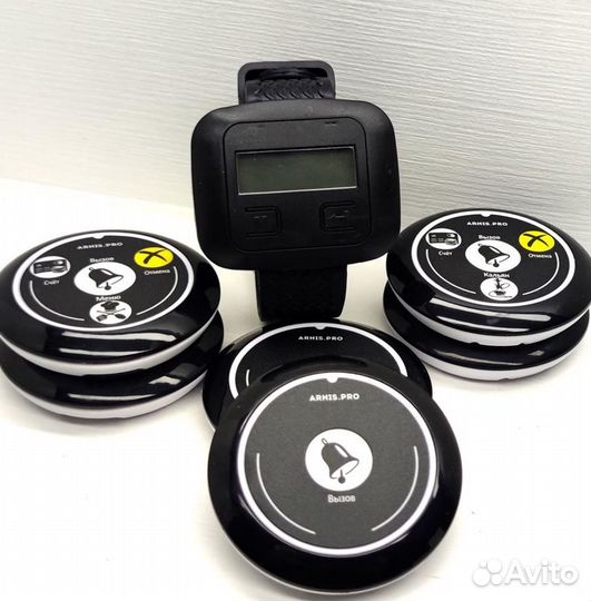 Кнопка вызова официанта в комплекте с часами