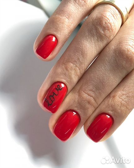 Маникюр гель лак коррекция наращивание