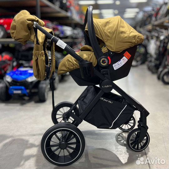Коляска 3в1 Новинка 2023 (Золотой Беж)