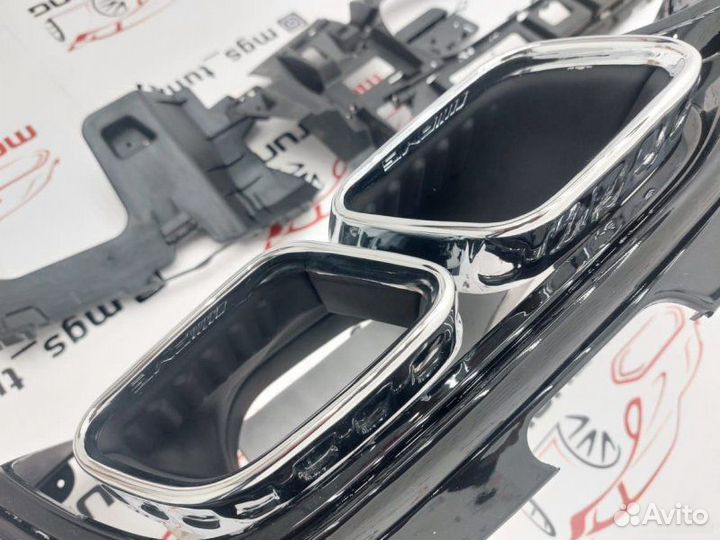 Диффузор с насадками E63s Mercedes w213 Рест