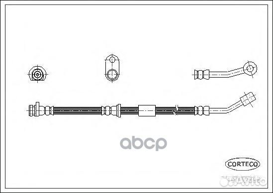 Шланг тормозной honda: civic VI Hatchback 1.4