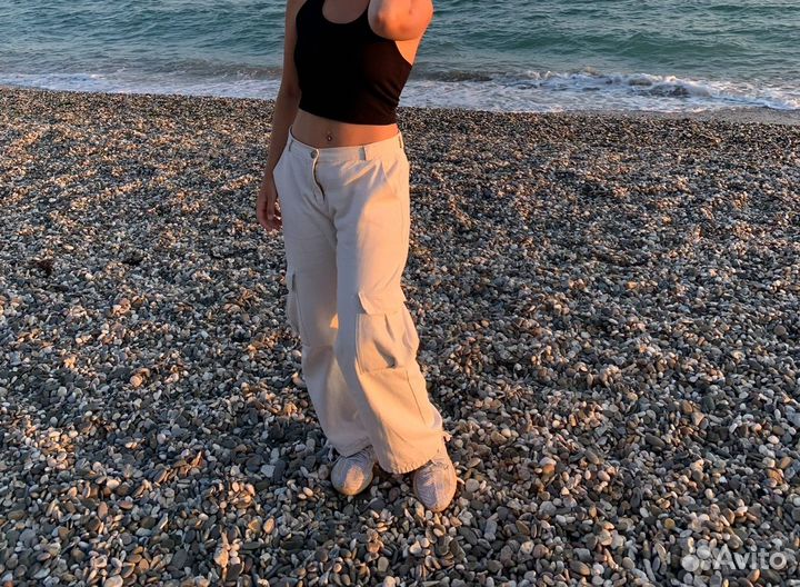 Штаны карго широкие