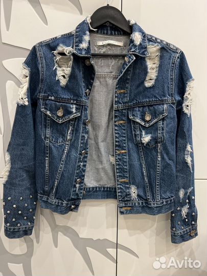 Куртка джинсовая с шипами, Hemptons (Корея), XS