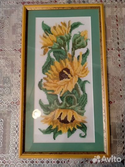 Картина вышивка крестиком ручная работа