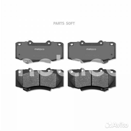 Metaco 3000-054 Колодки пер.к-кт Toyota Hilux (200