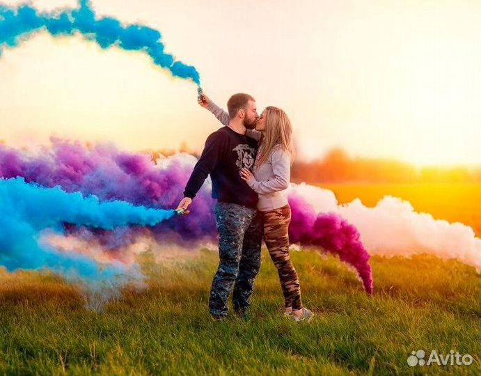 Цветной дым для гендер пати