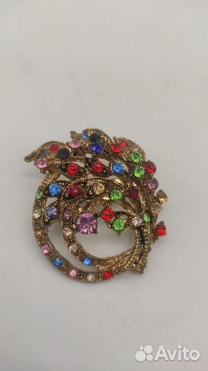 Брошь винтажная металл 1960-1980-е гг. №6861 О