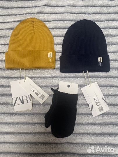 Шапка zаrа,варежки hm
