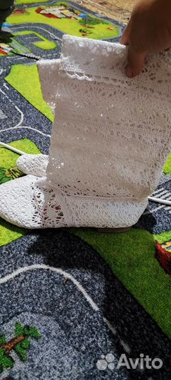 Вязаные летние сапоги