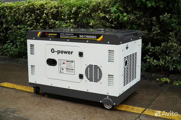 Дизельный генератор 14 кВт g-power DG17000SE3 три