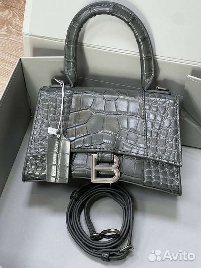 Новая женская сумка Balenciaga Hourglass серая